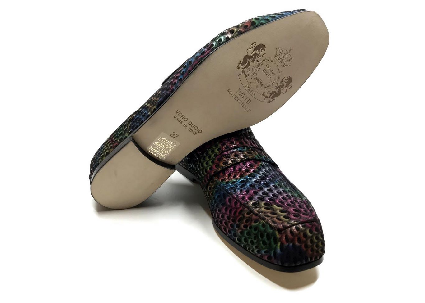 Loafers 'Tasca' in calfskin silkscreened Show Black™