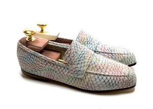 Loafers 'Tasca' in calfskin silkscreened Show White™