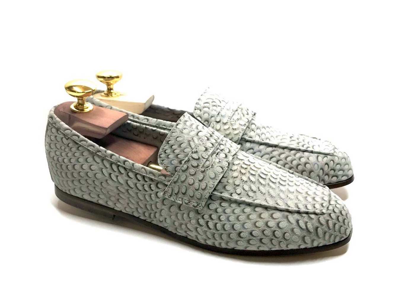 Loafers 'Tasca' in calfskin silkscreened Show Blonde™