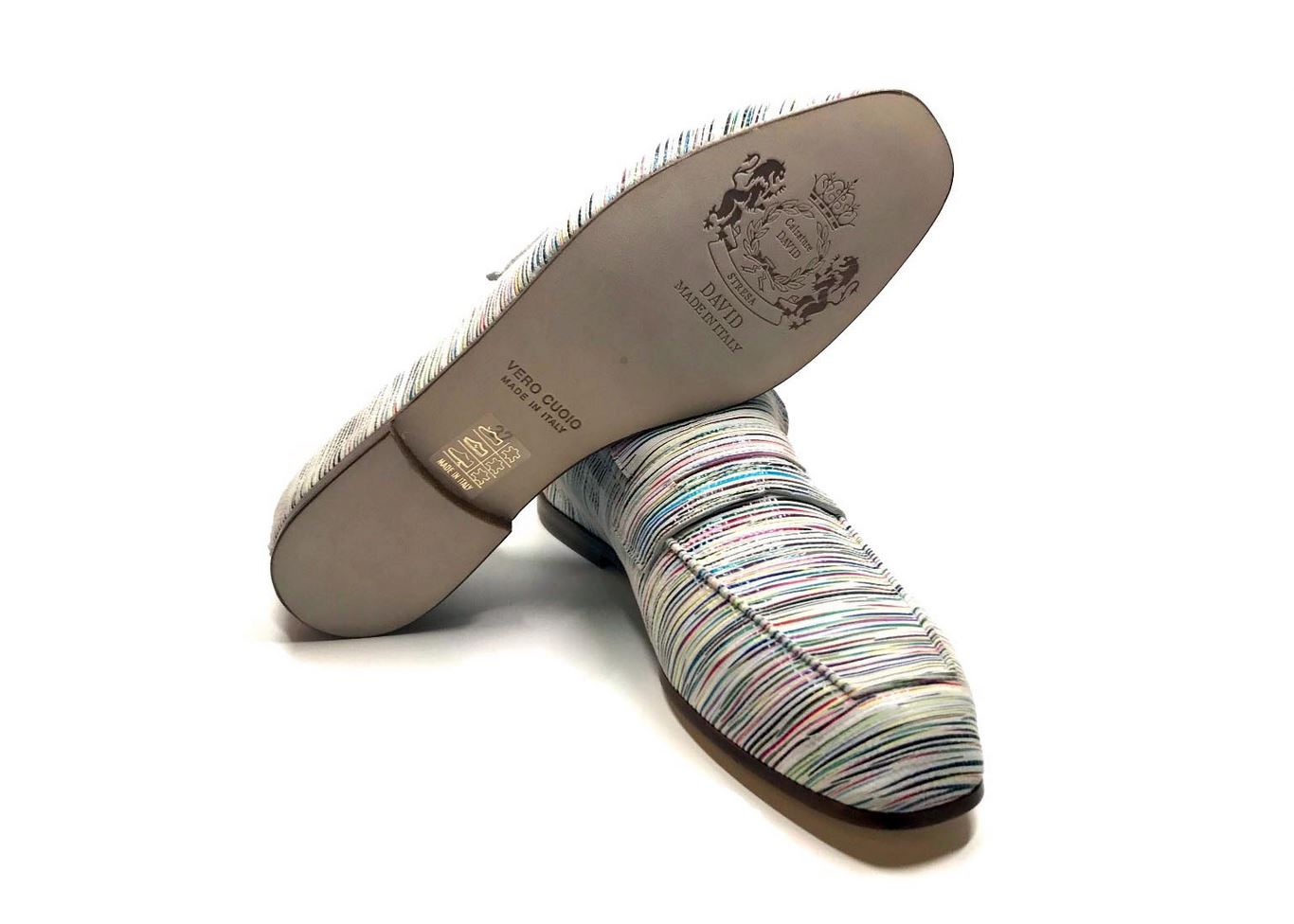 Loafers 'Tasca' in calfskin silkscreened Just White™