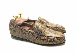 Loafers 'Tasca' in calfskin silkscreened Manor Gold™