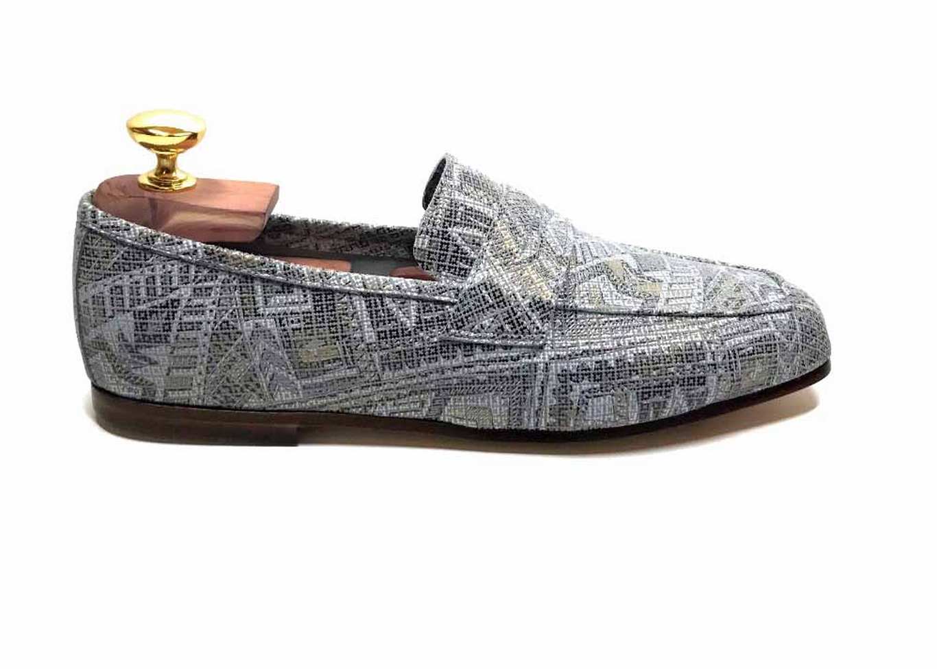 Loafers 'Tasca' in calfskin silkscreened Metis Icep™