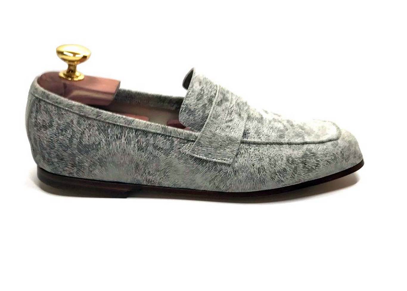 Loafers 'Tasca' in calfskin silkscreened Poller White™