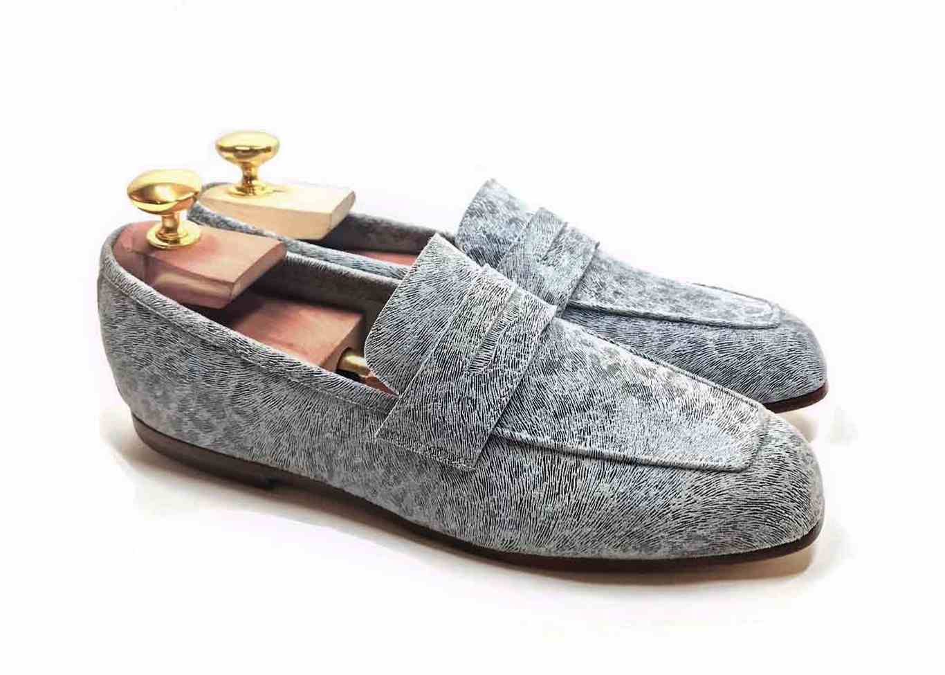 Loafers 'Tasca' in calfskin silkscreened Poller Icep™