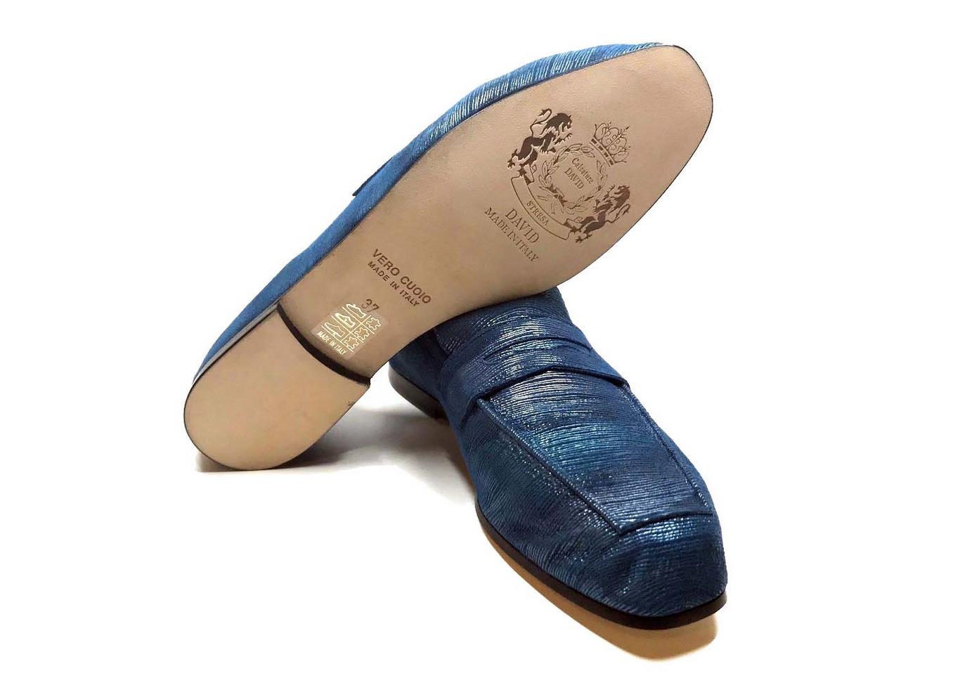 Loafers 'Tasca' in calfskin silkscreened Brachet Orion™