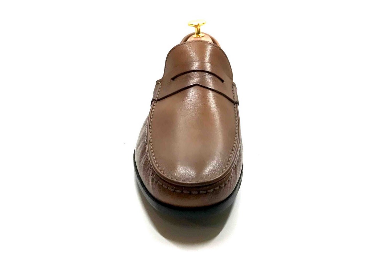 Comfort Loafer with removable insoles light Brown leather