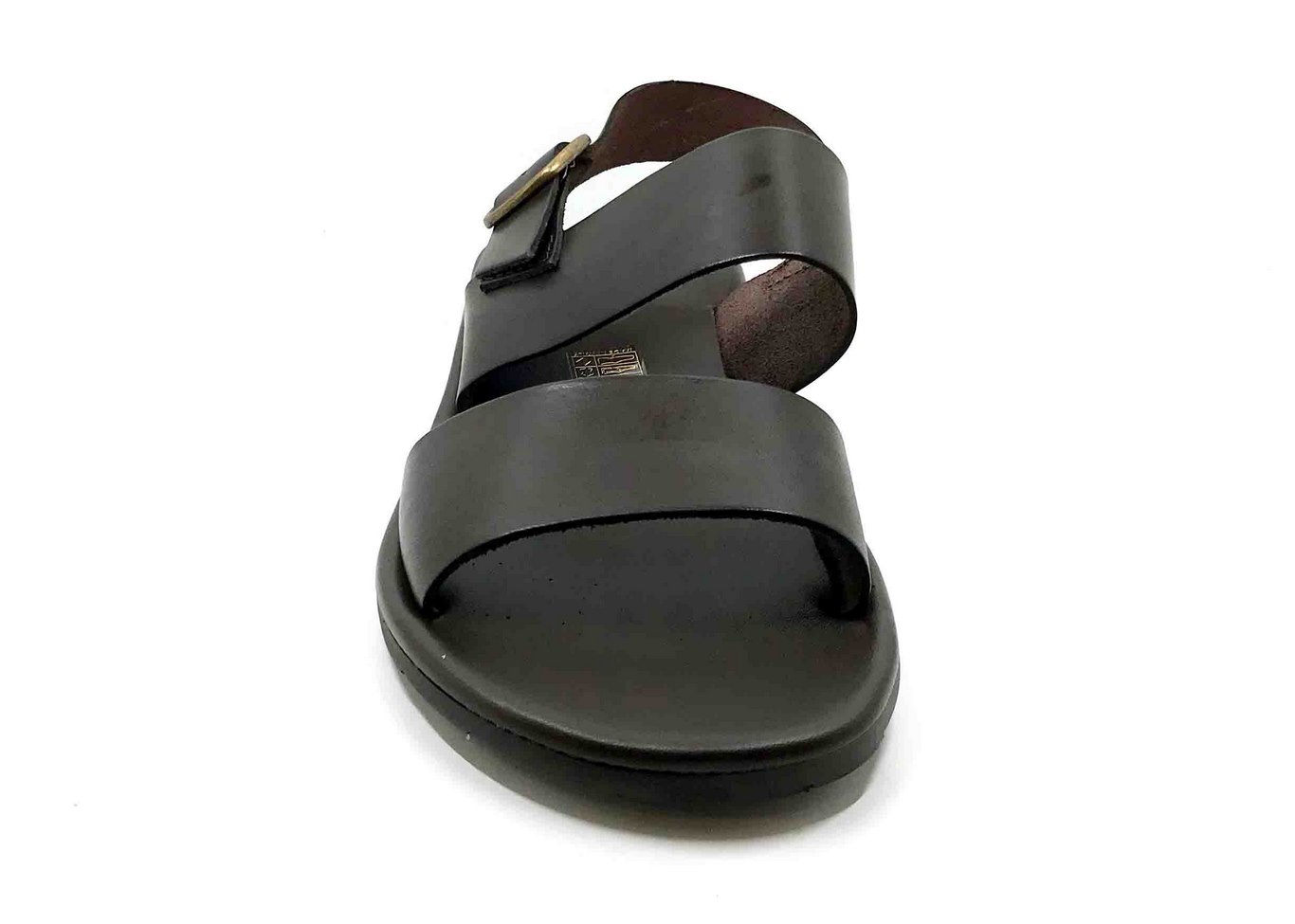 Padded sole Sandals in Brown cowhide leather