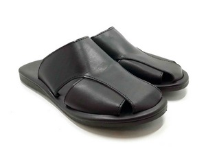 Sandalo con soletta imbottita in vacchetta color Marrone