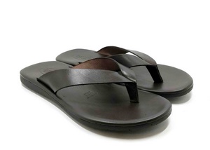 Sandalo con soletta imbottita in vacchetta color Marrone