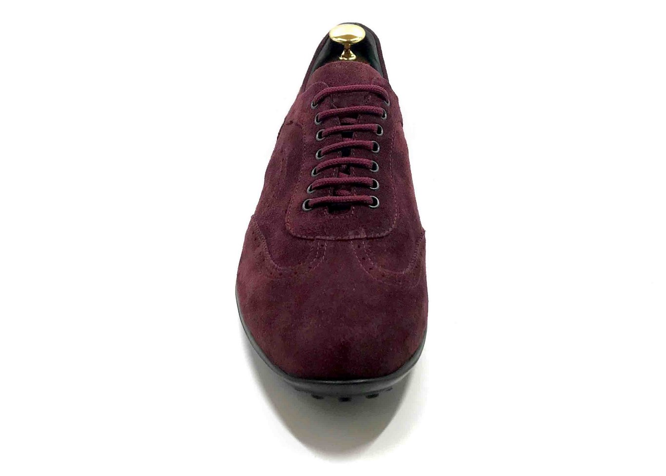 Sneaker in camoscio Bordeaux scuro con soletta estraibile